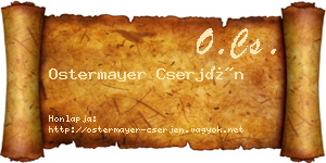 Ostermayer Cserjén névjegykártya